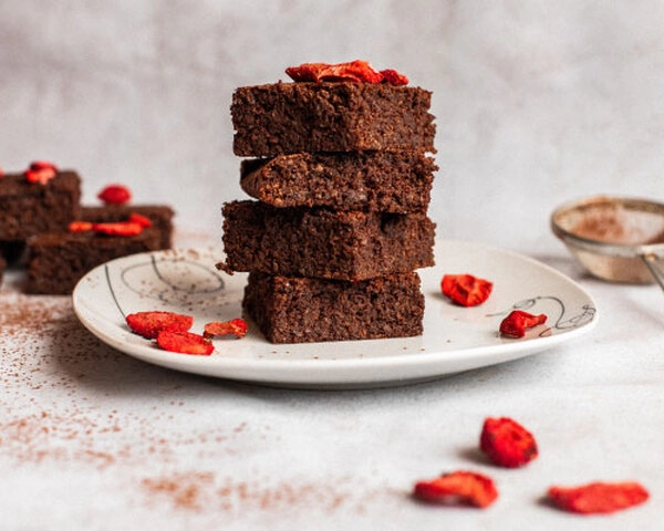 chocoladebrownie met hazelnoten