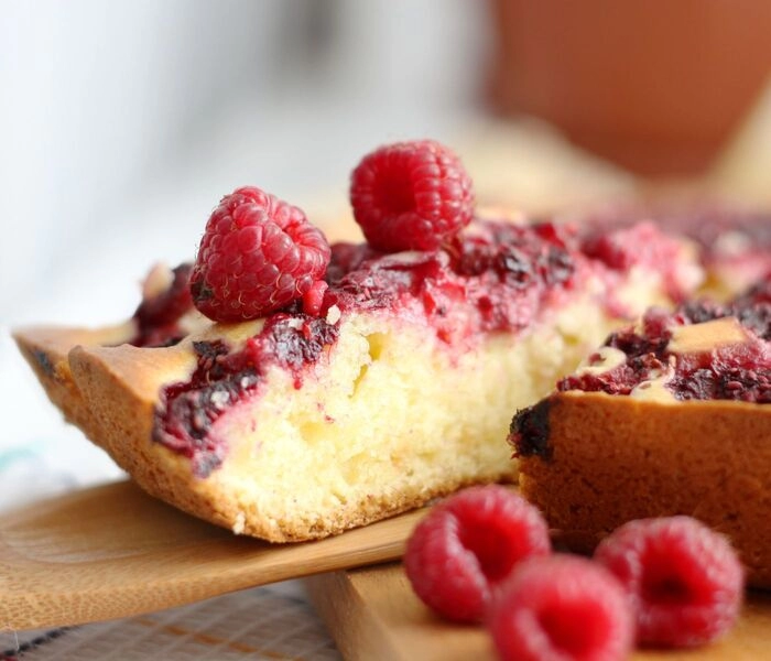 beste yoghurtgebakjes: yoghurtgebakjes met frambozen