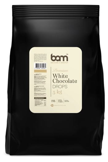 Witte chocoladedruppels, 5 kg