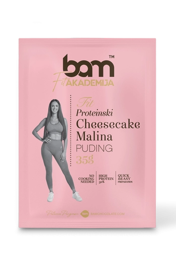 Eiwitpudding Frambozen Cheesecake, met zoetstof