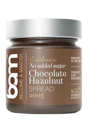 Hazelnootpasta met cacao en zoetstoffen, zonder toegevoegde suiker, 200 g