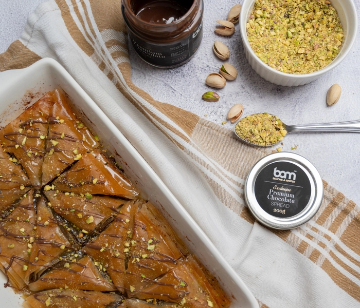 chocolade baklava met pistache