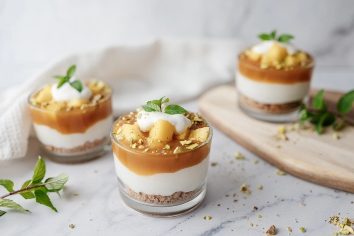 desserts met magische room en mango
