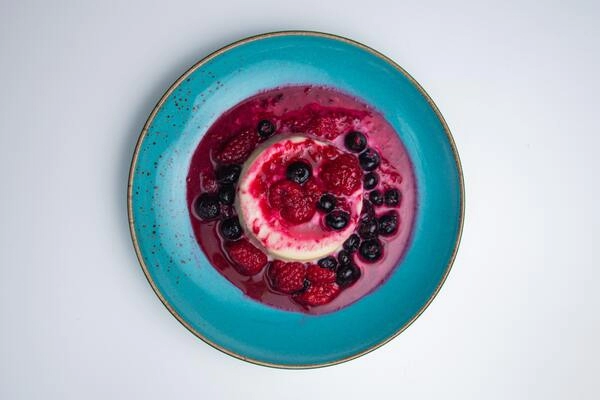 panna cotta met frambozen