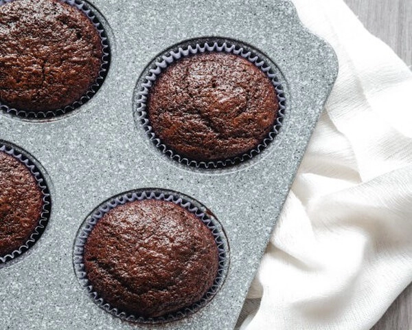 dubbele chocolade-frambozenmuffins