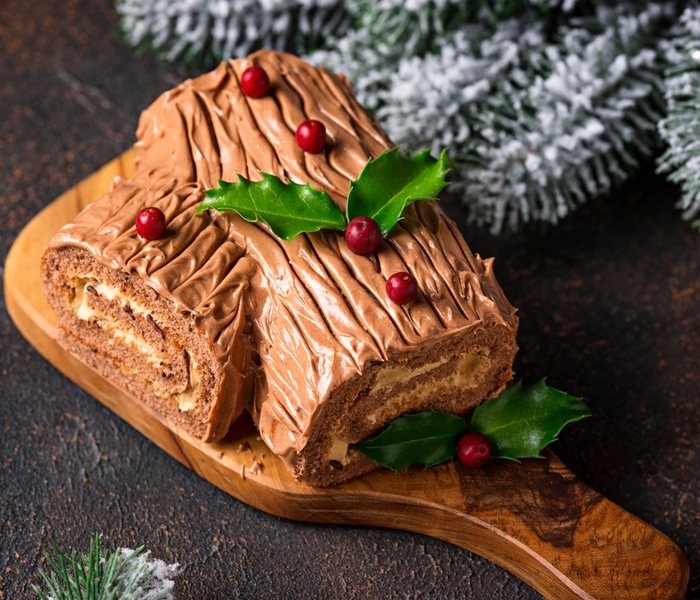 kerstroulade met chocoladecrème