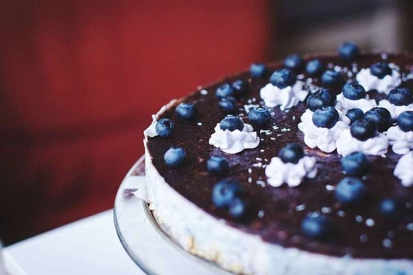 no-bake bosbessen cheesecake